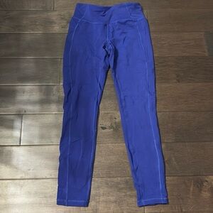 Hyba workout leggings, small, royal blue, small pocket in waistband